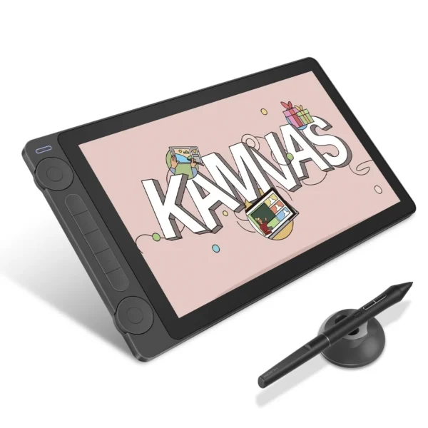 Huion Kamvas 13 Gen 3 Drawing Display 13.3″ Art Tablet+Anti-sparkle Canvas Glass, 99% sRGB, PenTech 4.0 16384 Pen Pressure