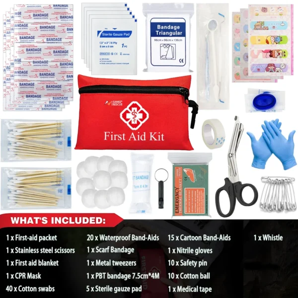 First Aid Kit 26-330 Piece All-Purpose Tactical  Emergency Kit In The Car Acessories Survival Kits Camping Medical Bag