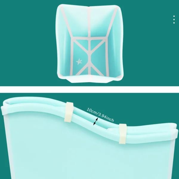 NEWEST Collapsible Baby Bathtub, Foldable Bathtub for Toddler, Portable Bath Tub Lightweight, Fits for Children Twins