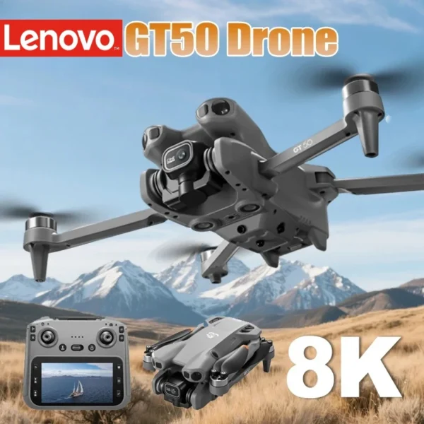 Lenovo GT50 Drone Professional 8K HD Camera 5G Brushless Motor Aerial Photography Optical Flow with screen RC Quadcopter
