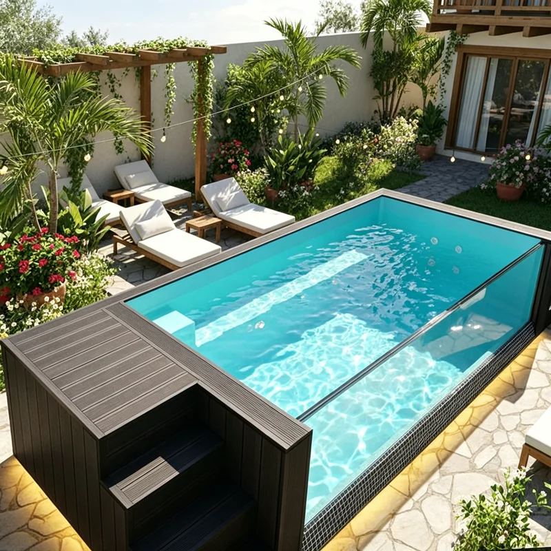 Inground Pool Above Ground Pool Double Layer Height Swimming Pool Multi Function Outdoor Family Villa Leisure Fitness Venue Inground Pool Above Ground Pool Double Layer Height Swimming Pool Multi Function Outdoor Family Villa Leisure Fitness Venue