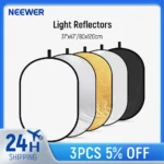 Neewer 5-in-1 Oval Professional Collapsible Multi-Disc Light Reflector with Translucent/Silver/Black/Gold/White