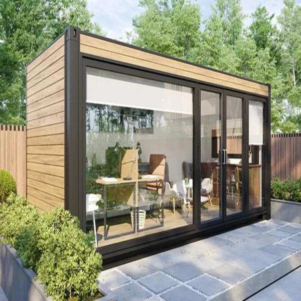 20ft Wood Facade Garden Shed Gym Office Studio Room Flatpack Prefab Container House