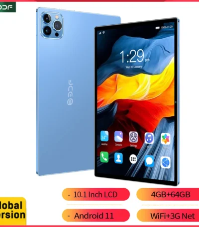 BDF 10.1 Inch Tablet Android 11, 4GB RAM 64GB ROM,1TB Expand,1280x800 IPS Screen 5000MAH Battery,Dual Camera, WiFi,3G Sim Card 1