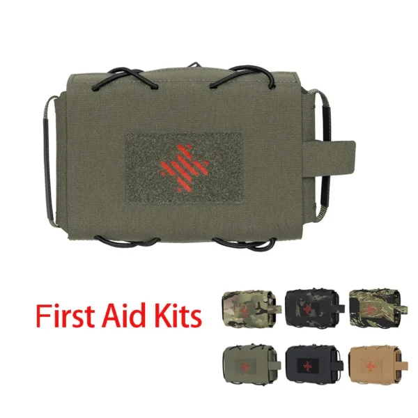 Tactical Medical Pouch Detachable First Aid Kit Quick-release Medical Kit Laser Cut MOLLE Emergency Survival Bag for Outdoor