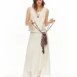 DUSHU 2026 Summer Women’s Embroidered Rose Lace Two-Piece Set – Fashionable Matching Outfit for Special Occasions and Daily Wear