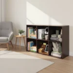 NEWEST Modern Floor Bookshelf in Natural, Solid Wood Cube Bookcase with Storage Shelves and Closed Back (35.43*11.81*23.62in), Ideal for Home, Office, Study Room and Library