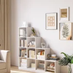 Bookcase with 10 Cubes, Open Compartments,Adjustable Panels, Cabinet, Cube Shelf,Display Organiser for Living Room,Bedroom,White