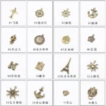 Genuine Leather Notebook Accessory Metal Charm Vintage Creative Hanging Drop Pendant  Bookmark Decoration 2 pieces