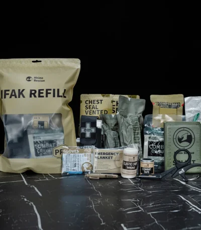 IFAK Refill Supplies, Rhino Rescue Trauma Kit,Combat Survival Gear Medical Kit,Tactical for Emergency First Aid, 1