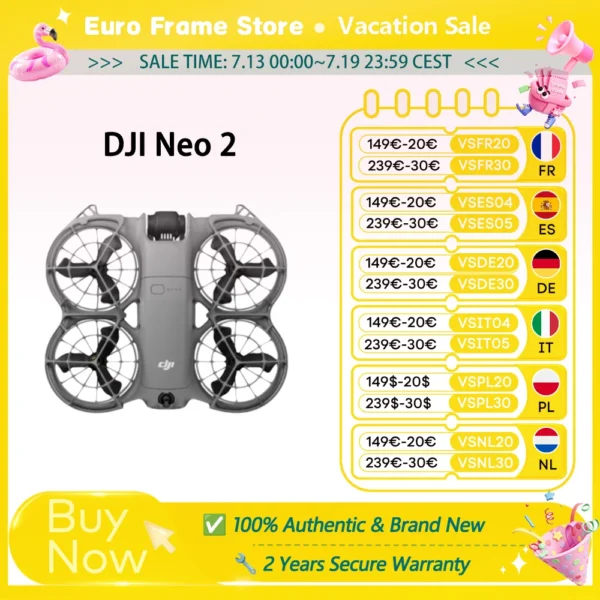 EU Ship DJI Neo2 Drone Fly Camera Drone 4K stabilised Video 151g Light & Portable Full-Coverage Propeller guard nine 2 C0