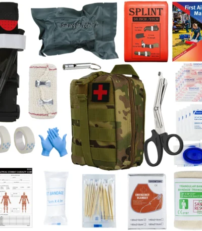 First Aid Kit Outdoor Survival Gear Molle Bag Medical Emergency IFAK Airway Military Tactical Tourniquet Bleeding Israel Bandage 1
