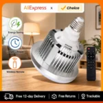 85W LED Light Bulb 3200K-5500K Bulb Energy-saving Adjustable Brightness E27 Mount with Remote Control for Photography Studio