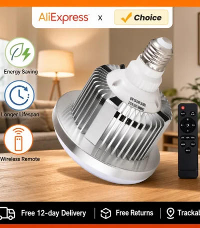 85W LED Light Bulb 3200K-5500K Bulb Energy-saving Adjustable Brightness E27 Mount with Remote Control for Photography Studio 1