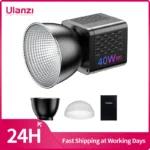 Ulanzi L024 40W RGB Video Light 2500-6500K Bi-color 0-359° RGB COB Light Mini Bowens Mount Fill Light 3400mAh COB Light