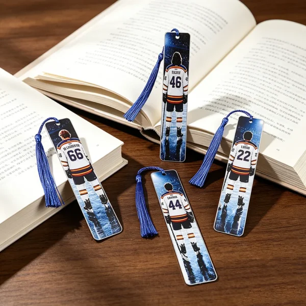 Off Campus Briar U Hockey Player Bookmark Blue Tassel Fan Souvenir Book Marker Stationery Gift