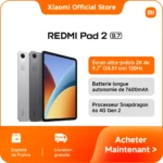 Xiaomi France | REDMI Pad 2 9.7-inch massive 7,600 mAh (typ) battery, Snapdragon mobile platform®6s 4G Gen 2, Powered by Xiaomi HyperOS