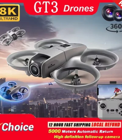 2026 NEW GT3 Drone 8K HD Camera FPV Quadcopter with Screen Remote Control 5G WIFI Aerial Photography Brushless Motor RC Dron Toy 1