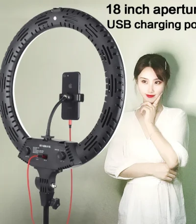 LED Ring Light 3200-5600K 416pcs Led Bead 65W 18 inch Photography Lighting LED Ring Lamp Without for Makeup Video YouTube