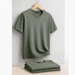 AIOPESON Men’s Cotton O-Neck T-Shirt Soft Touch Comfortable Solid Color 8 Options Breathable Lightweight Casual Daily Tee