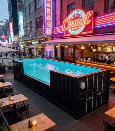 Customized Prefab Shipping Container Swimming Pool Quick Assembly Sturdy Design for Home Yard Balcony Container Swimming Pool 1