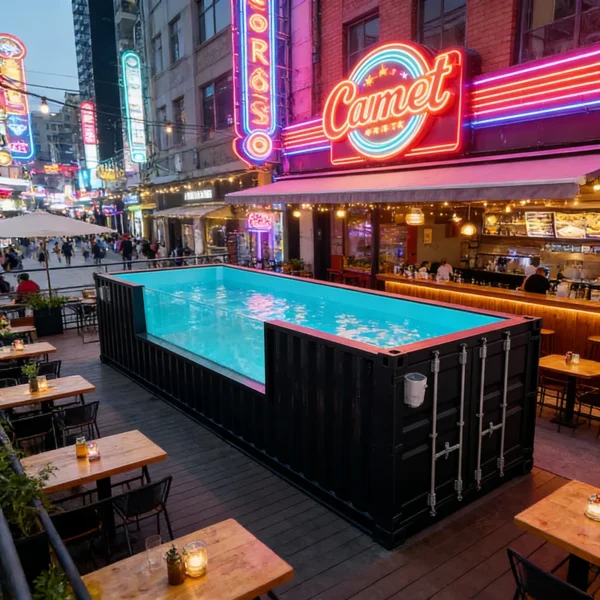 Customized Prefab Shipping Container Swimming Pool Quick Assembly Sturdy Design for Home Yard Balcony Container Swimming Pool