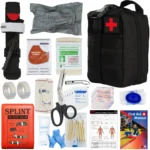First Aid Survival Kit Tactical IFAK Pouch Supplied full set Molle Camping Kit with 18 EMT Tourniquet Items Emergency Outdoors