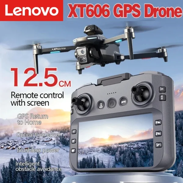 Lenovo XT606 MAX GPS Drone 4k Professional 8K HD Camera FPV Wish Screen Drone 360° Obstacle Avoidance Quadcopter Toys Dron
