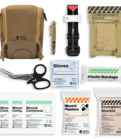 RHINO RESCUE MOLE IFAK Tactical Kit | Tourniquet, Compressed Gauze | MOLLE-Compatible for EMS, Survival & Range 1