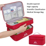 1PC large capacity double-deck Medical Bag, Outdoor Emergency Kit, Portable Small Medicine Bag, 2025 NEW Home Storage Bag