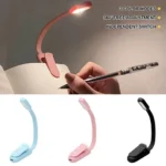 LED Desk Lamp Mini Book Light 3 Brightness Levels USB Rechargeable Clip On Study Lamp for Bedroom Dormitory Travel Reading