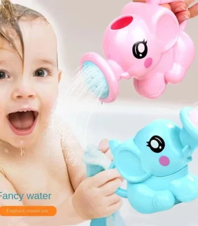 Bath Toy Plastic Kettle Bath Shower Tool Baby Bathroom Toy Elephant Watering Pot Bath Toy for Children Summer Bath Sprinkler 1