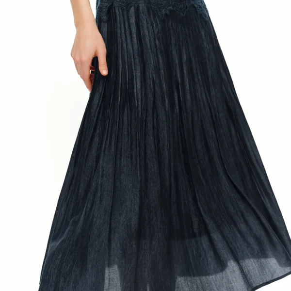 DUSHU 2026 Summer Women’s High Waist Lace Midi Skirt – Elegant Romantic Design for Date Nights and Special Occasions