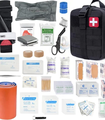 156 pcs 30 in 1 Home Outdoor Travel First Aid Kit, Camping, Boating, Hiking, Multifunctional Portable Mountaineering Kit 1