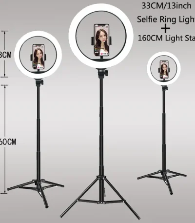 26 33CM Video Lights Dimmable Light Selfie LED Ring Light USB Ring Lighting Lamp With Tripod Stand To Make Youtube Ringlight
