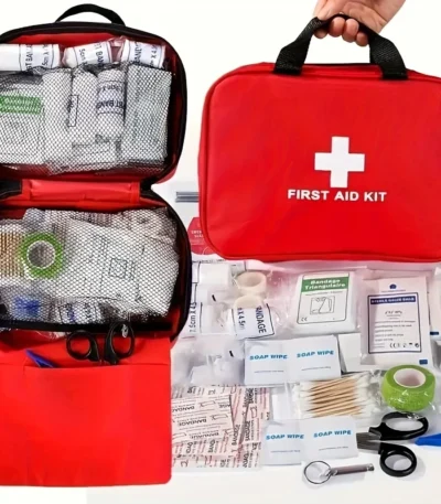 First Aid Kit, Premium Compact Trauma Medical Kits for Any Emergencies, Ideal for Home, Office, Car, Travel, Outdoor, Camping, 1