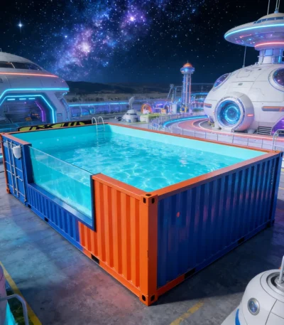 Customized Big Inground Shipping Container Pool 20ft 40ft Economic Option for Home Swimming and Entertainment 1