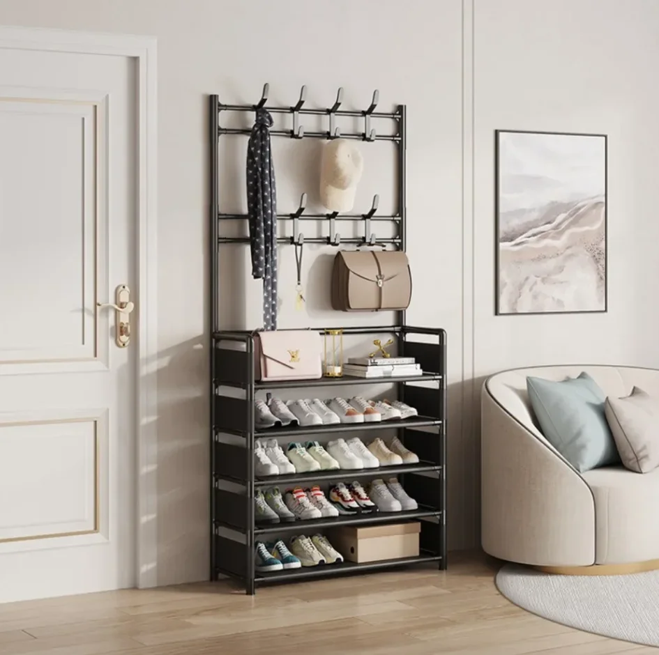 Multi-layer Door-mounted Shoe Hat Rack – Simple Assembly Household Integrated Multi-functional Storage Cabinet for Home Use Multi-layer Door-mounted Shoe Hat Rack – Simple Assembly Household Integrated Multi-functional Storage Cabinet for Home Use