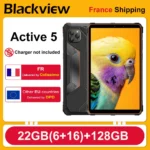 Blackview Active 5 Rugged Tablet [No EU Charger] 6GB+128GB 8.68” Android 15 IPS 6600mAh Doke AI 16MP NFC Fingerprint