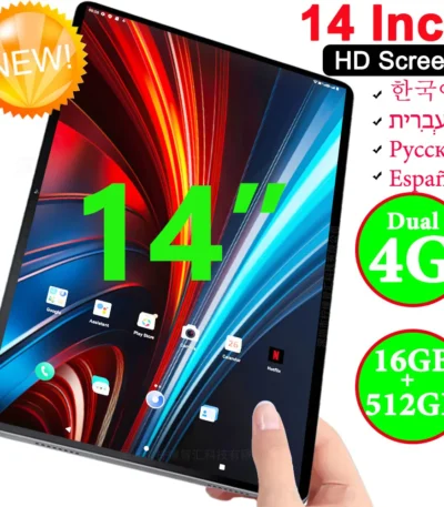 Global Version 14 Inch Tablet PC Big Screen 1920x1200 IPS 16+512GB Tablet 14" Android 15 4G LTE Game Study PAD 12000mAH Battery 1