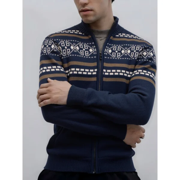 AIOPESON New Autumn High Quality Stand Collar Jacket Men Warm Winter Cotton Coat for Men Ethnic Patterns Casual Mens Outerwear