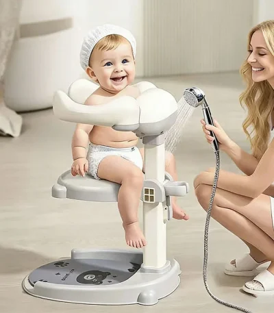 Baby Standing Shower Stand Adjustable Children's Bath Device Household Non-Slip Children's Bath Stand Baby Bath Stand Support 1