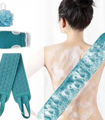 Exfoliating Body Scrubber Set – Includes Back Scrubber, Bath Glove And Shower Bath Sponge Loofah