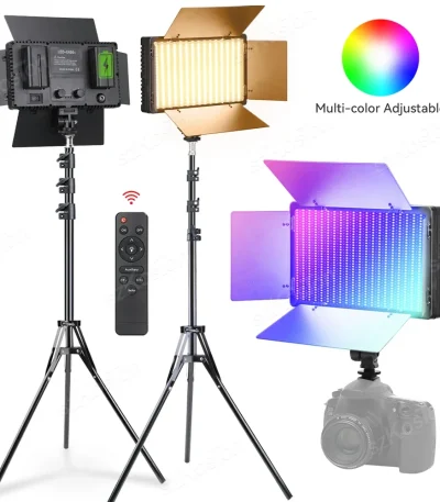 U600 RGB LED Photo Studio Light for Youbute Game Live Video Lighting Portable Video Recording Photography Panel Lamp