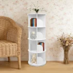 Rotating Bookshelf, 360 Degree Display Rack, Floor Standing Bookcase, Storage Rack ,Multi-Functional Organizer (4-Tier)