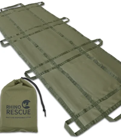 RHINO RESCUE Disposable Emergency Stretcher Portable Rescue Litter for Outdoor Camping First Aid Kit IFAK 1