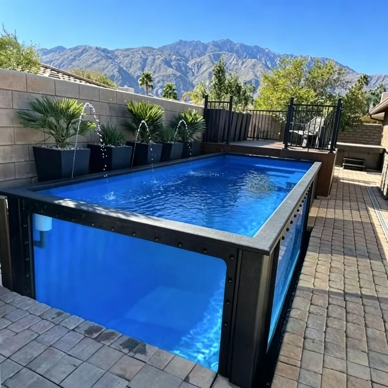 Container Pool Prefab Pool Assembled Movable Box Pool Flexible Application Outdoor Courtyard Park Villa Leisure Swimming Device 1