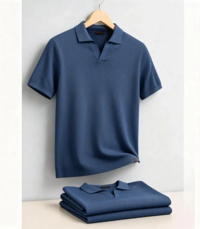AIOPESON Men's Classic Polo Shirt Solid Color Breathable Elegant Casual Luxury Old Money Style for Men 1