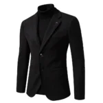 AIOPESON Men’s Single Breasted Blazer Slim Fit Business Casual Suit Jacket Solid Color Autumn Winter with Pocket