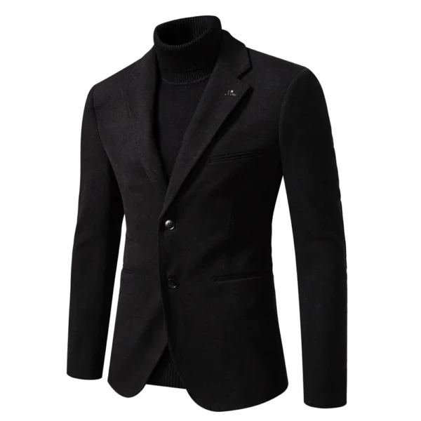 AIOPESON Men’s Single Breasted Blazer Slim Fit Business Casual Suit Jacket Solid Color Autumn Winter with Pocket